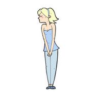 comic cartoon pretty woman N18