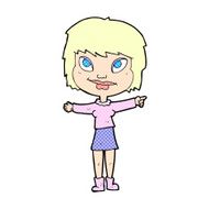 comic cartoon woman pointing N20