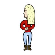 comic cartoon woman ignoring N2