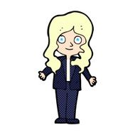 comic cartoon friendly business woman