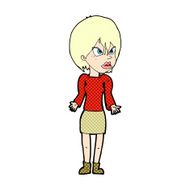 comic cartoon annoyed woman N17