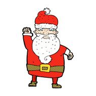 comic cartoon angry santa claus N2