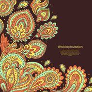 Beautiful Indian paisley ornament N4