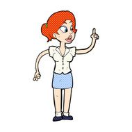comic cartoon woman with great idea N2