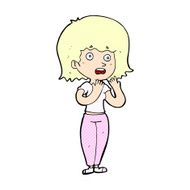 comic cartoon shocked woman N7