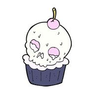 comic cartoon halloween cup cake