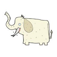 comic cartoon happy elephant