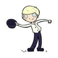 comic cartoon man tipping hat