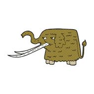 comic cartoon woolly mammoth