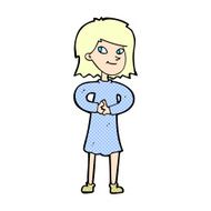 comic cartoon happy woman N20