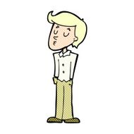 comic cartoon calm man