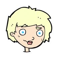 comic cartoon confused woman N7