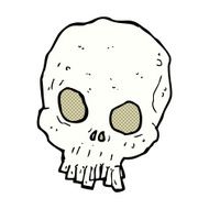 comic cartoon spooky skull N14