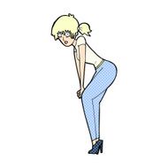 comic cartoon woman posing N3