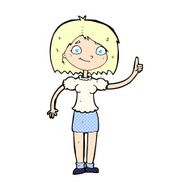 comic cartoon woman with idea N24