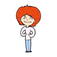 comic cartoon happy woman N21