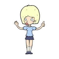 comic cartoon woman explaining her point N2