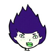 comic cartoon vampire head N4
