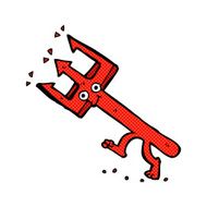 comic cartoon devil fork
