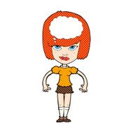 comic cartoon woman with idea N25