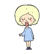 comic cartoon woman explaining her point N4