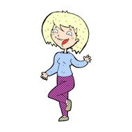 comic cartoon laughing woman