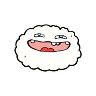 happy comic cartoon cloud N3