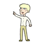 comic cartoon man pointing N16