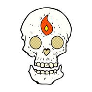 comic cartoon mystic skull