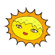 comic cartoon pretty sun