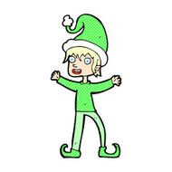 comic cartoon excited christmas elf