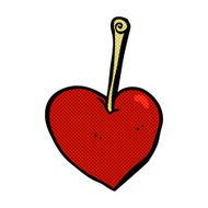 comic cartoon heart cherry