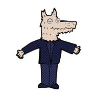 comic cartoon wolf N3
