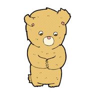 comic cartoon shy teddy bear