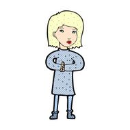 comic cartoon calm woman