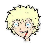 comic cartoon crazy excited woman N2