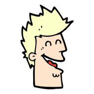 comic cartoon happy man N34