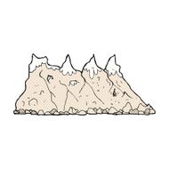 comic cartoon mountain range