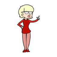 comic cartoon woman wearing spectacles N3