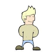 comic cartoon happy man N36