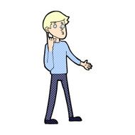 comic cartoon man asking question N4