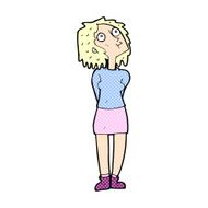 comic cartoon curious woman N5
