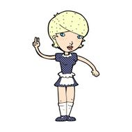 comic cartoon waitress taking order N2