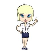comic cartoon pretty girl with idea N3