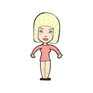 comic cartoon woman shrugging shoulders N45