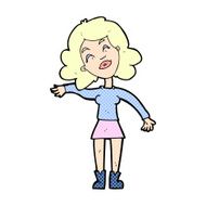 comic cartoon woman only joking