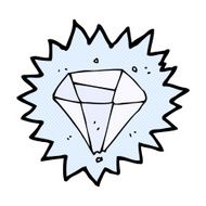 comic cartoon diamond