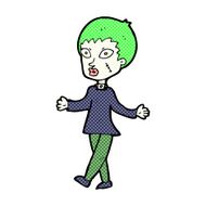 comic cartoon halloween zombie woman
