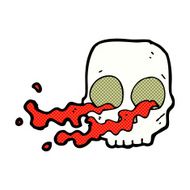 comic cartoon gross skull