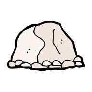comic cartoon large rock